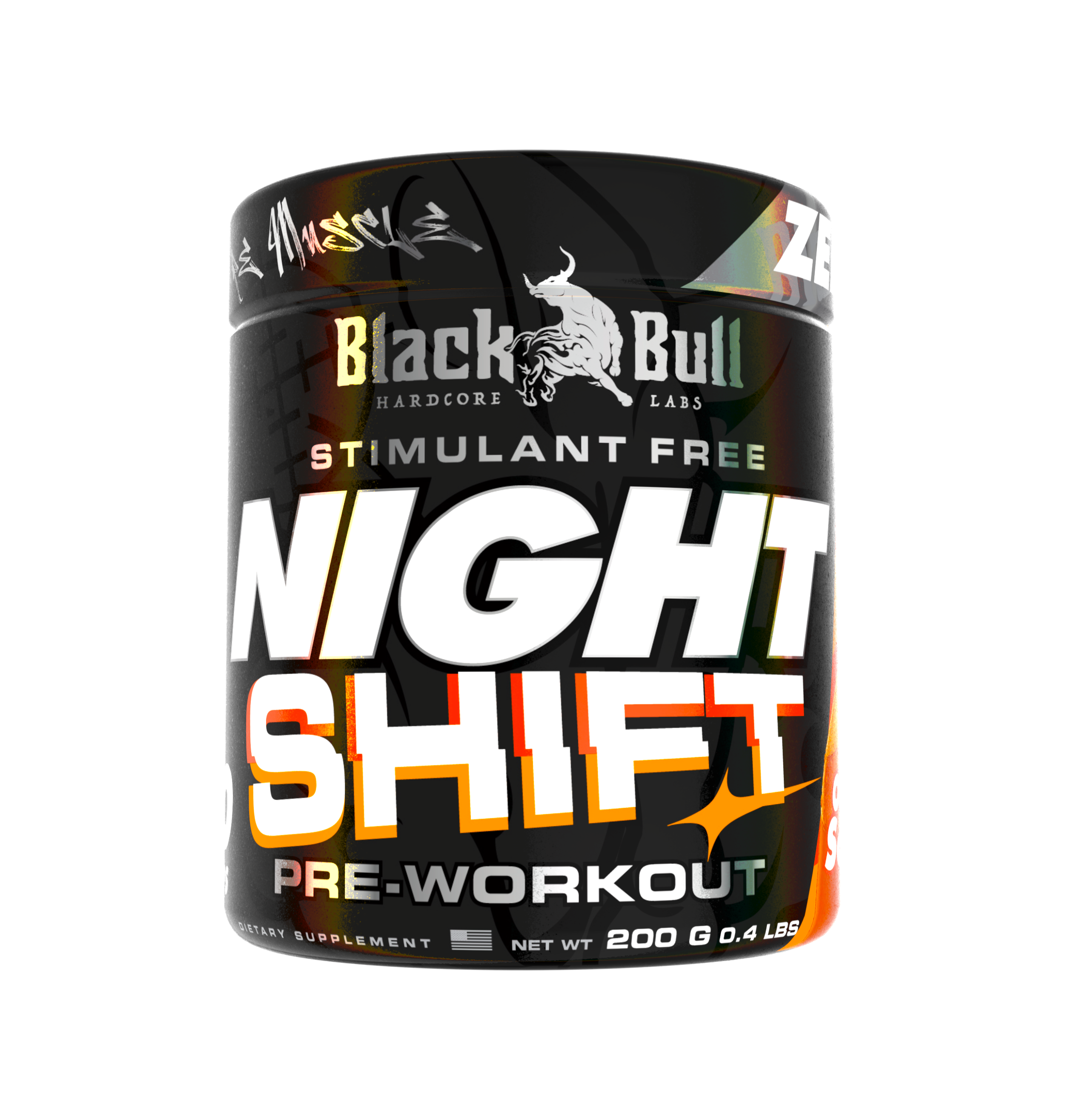 BlackBull Night Shift Pre Workout Orange Sodaz